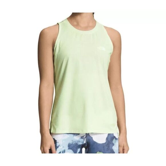 The North Face Women's Sz 2X Lime Cream Heather Wander Slitback Tank Top - Picture 13 of 13